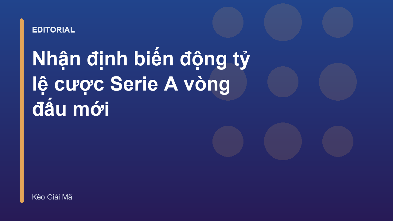 Biến động tỷ lệ cược Serie A